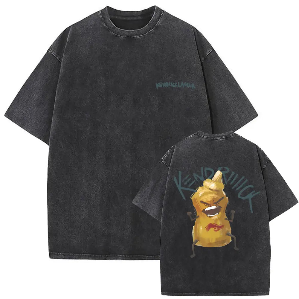 ck Lamar ThLimited Rapper Kendriey Not Like Us Washed Vintage T-shirt Summer Men Women Hip Hop Oversized Street Crewneck T Shirt