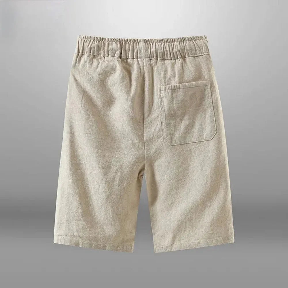 Men Shorts for Men Cotton Linen Casual Breathable Beach Shorts Men's Short Sweatpants Vacation Gym Basketball