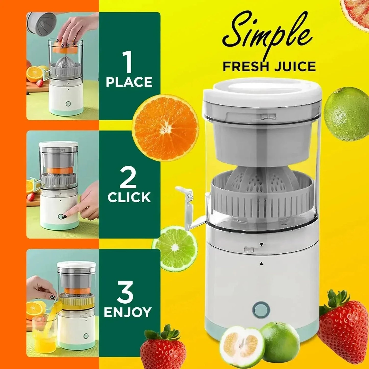Wireless Automatic Orange Lemon Juice Portable Electric Juicer Separator Fruit Juicer Cup Household Juicer Mini Home Juicer