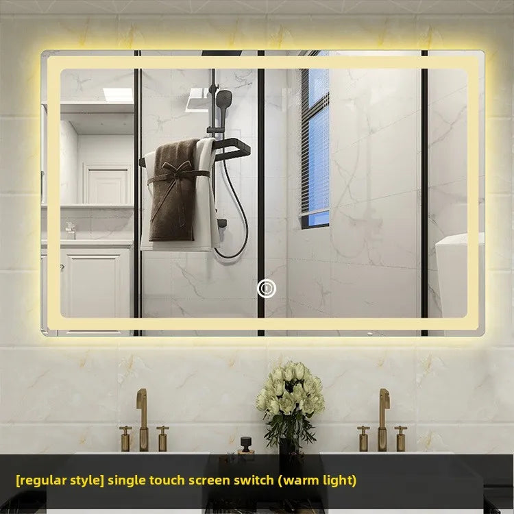 Bathroom Smart Mirror Toilet Toilet Toilet Mirror LED Light Mirror Makeup Defogging Human Body Induction Touch Screen Smart