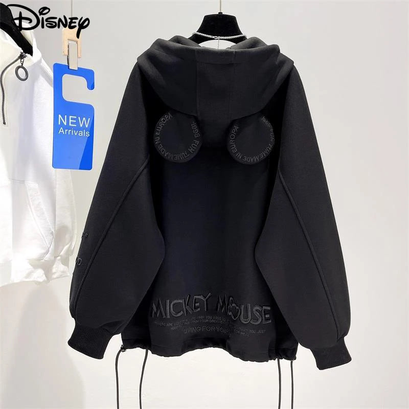 Disney New Arrival Top Fashion Autumn Cotton Loose Ins Casual Cartoon Embroidery Mickey Mouse Long Sleeve Hoodies