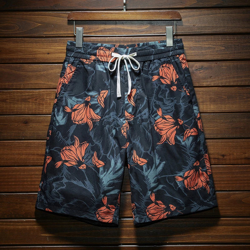 Summer Board Shorts Man Thin Cool Breathable Outdoor Pants Handsome Personality Fashion Printed Loose All-Match Casual Shorts
