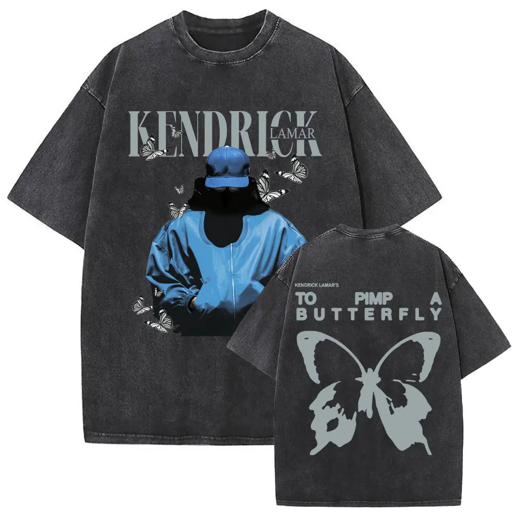 ck Lamar ThLimited Rapper Kendriey Not Like Us Washed Vintage T-shirt Summer Men Women Hip Hop Oversized Street Crewneck T Shirt