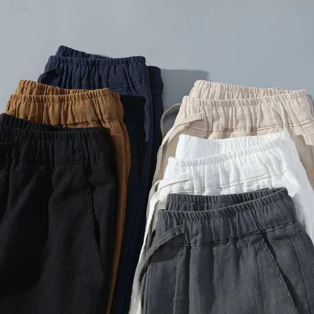 Men Shorts for Men Cotton Linen Casual Breathable Beach Shorts Men's Short Sweatpants Vacation Gym Basketball