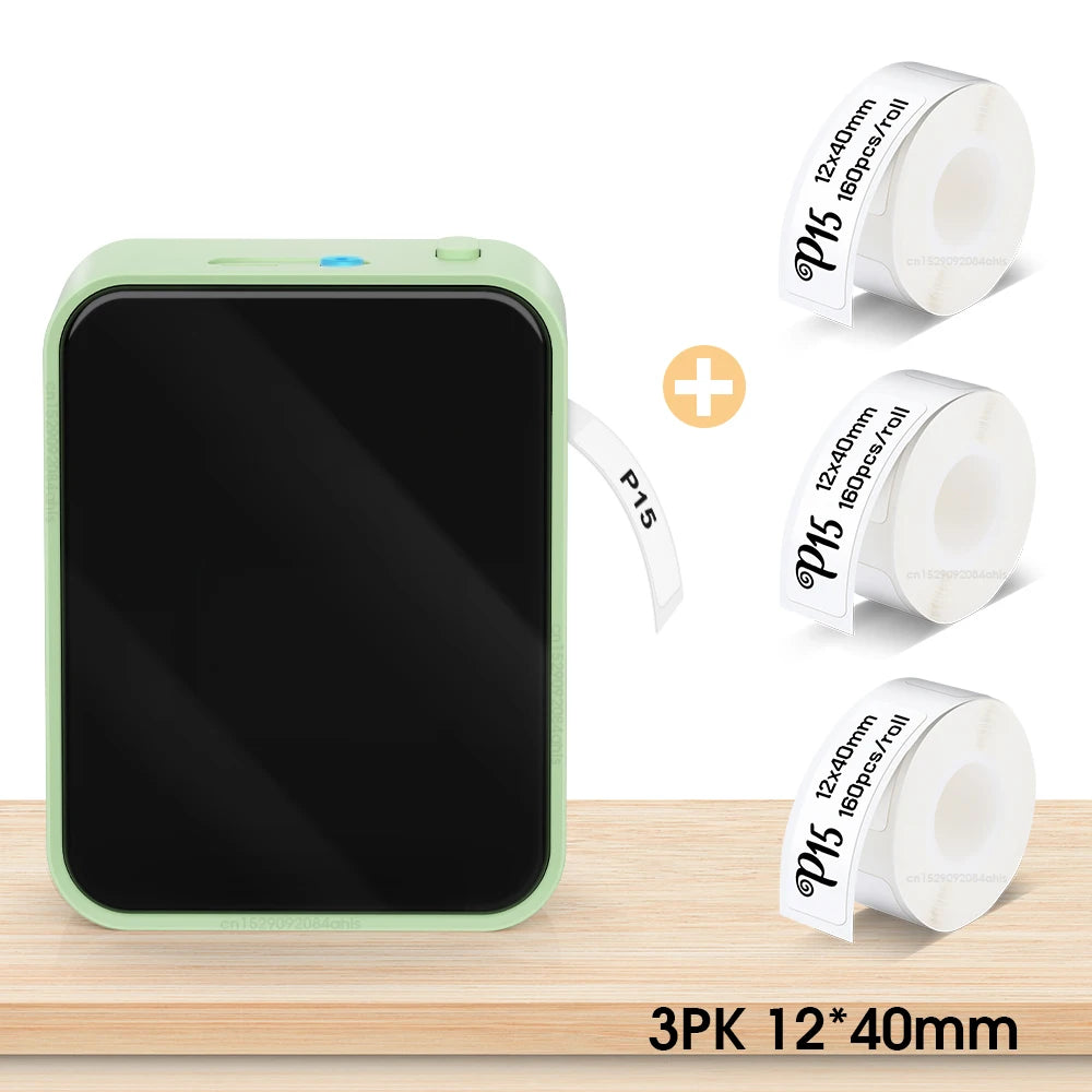 Wireless Bluetooth Label Printer Portable Thermal Printer Similar as D11 D110 D101 Labeling Machine Mini Label Maker P15 Sticker