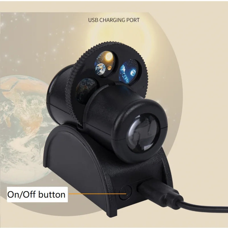 Earth Moon Light Ins Moon Projector Light Starry Sky Projector Rotate Planetarium Lamp Wall Lights room decor led Night Light