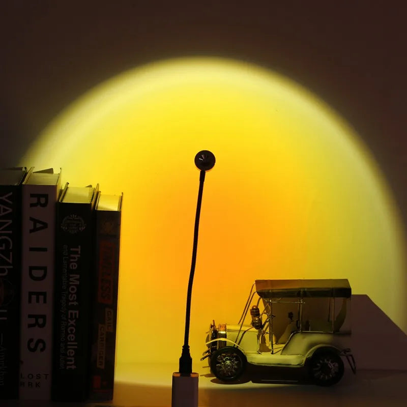 USB Rainbow Projector Sunset Lights Create a Relaxed Atmosphere - Perfect for Home Decoration, Photography Lighting, Coffee Shop