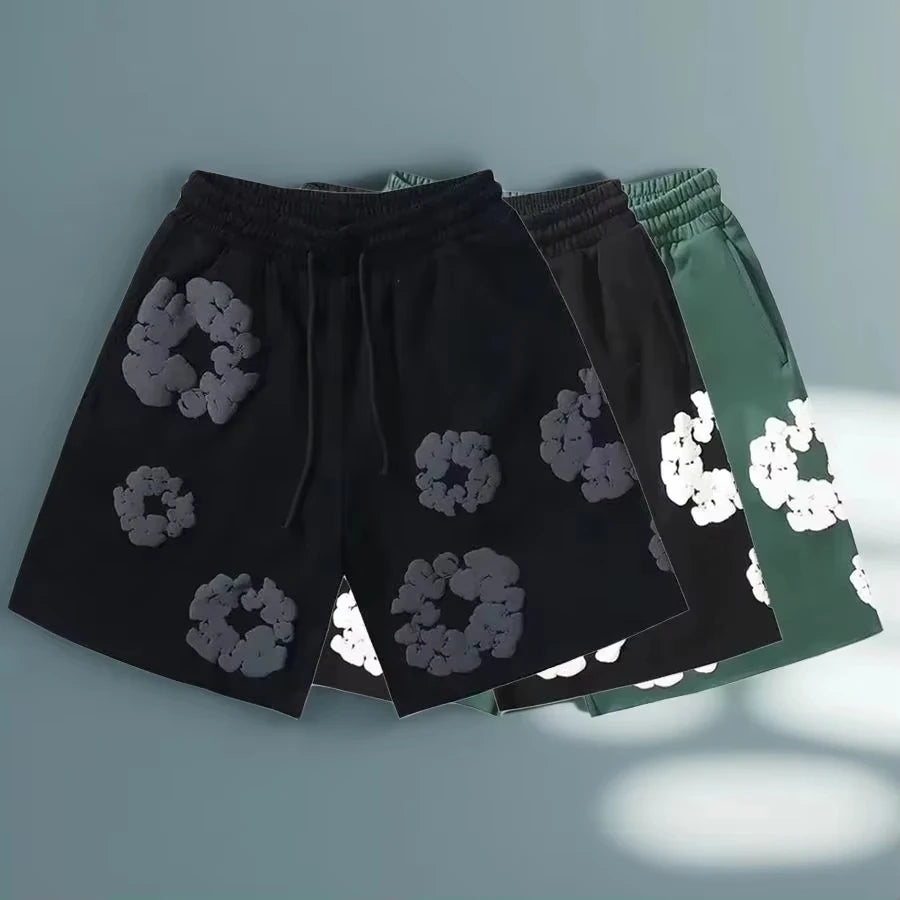 2025 Summer Fashion Pants Men Women Clothes America Kapok Floral Pants Breathable Quick-Drying Best Trendy Daily Casual Shorts