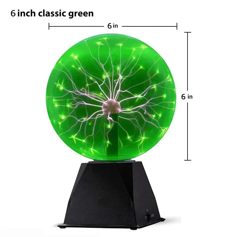 3/8 Inch Sound Control Magic Plasma Ball Lamp LED Night Light Atmosphere Touch Glass Plasma Light Christmas Party Decor Lighting