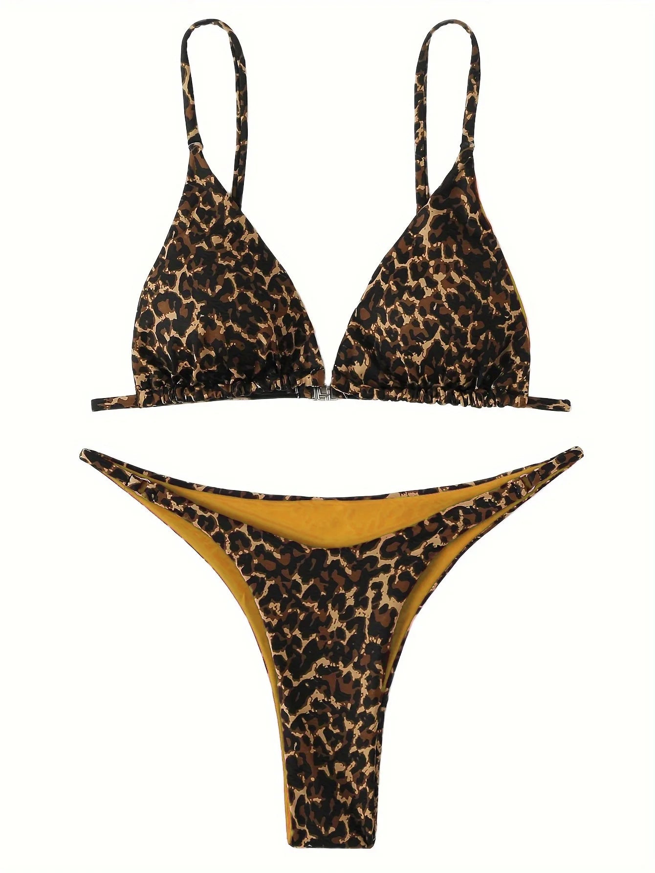 High Cut Micro Bikini Women Leopard Bandage Push Up Swimsuit Sexy Bathing Suit Padded Thong Swimwear Biquini Trajes De Baño 2024