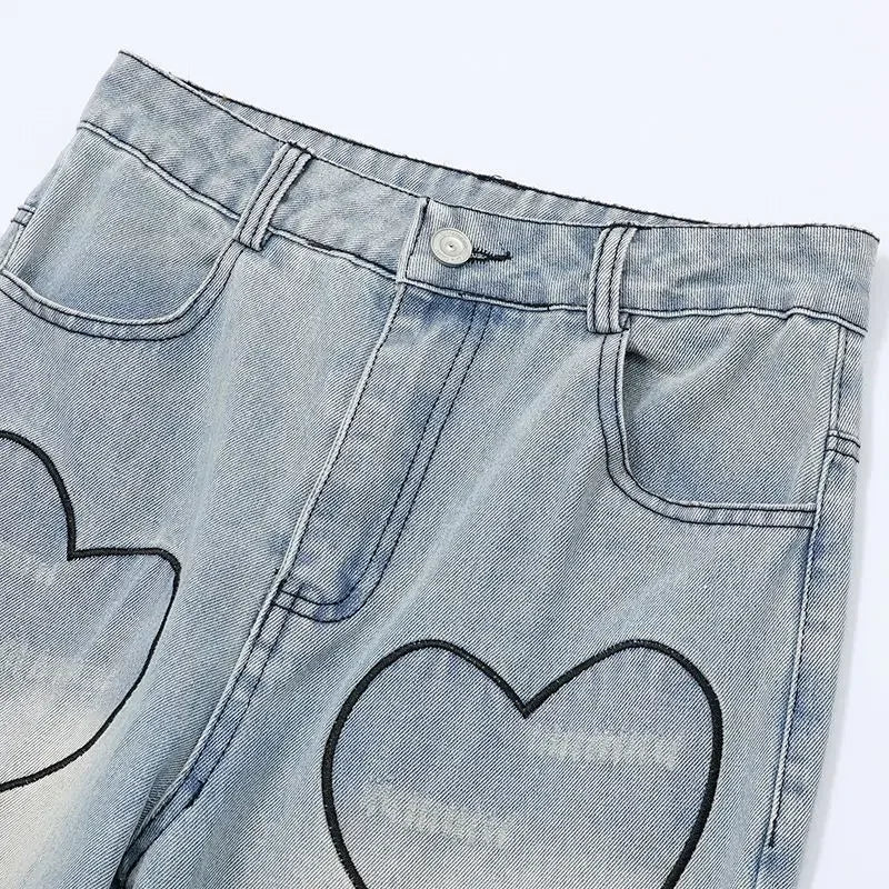 Woman Jeans Cargo Wide Leg Denim Pants for Women Size X Larg on Sale Pant Harajuku Fashion Vibrant 2025 Emo Gyaru Cheap Trousers