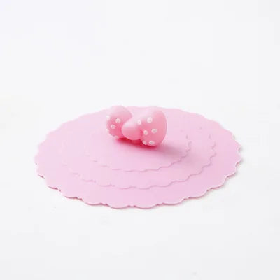 6 Colors 10cm Reusable Silicone Cup Cover Cute Seal Suction Cup Cover Dustproof Leakproof Tea Coffee Lids Cap Cup Accessories