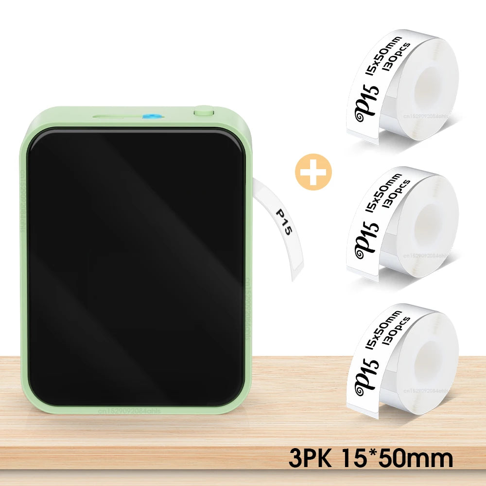 Wireless Bluetooth Label Printer Portable Thermal Printer Similar as D11 D110 D101 Labeling Machine Mini Label Maker P15 Sticker