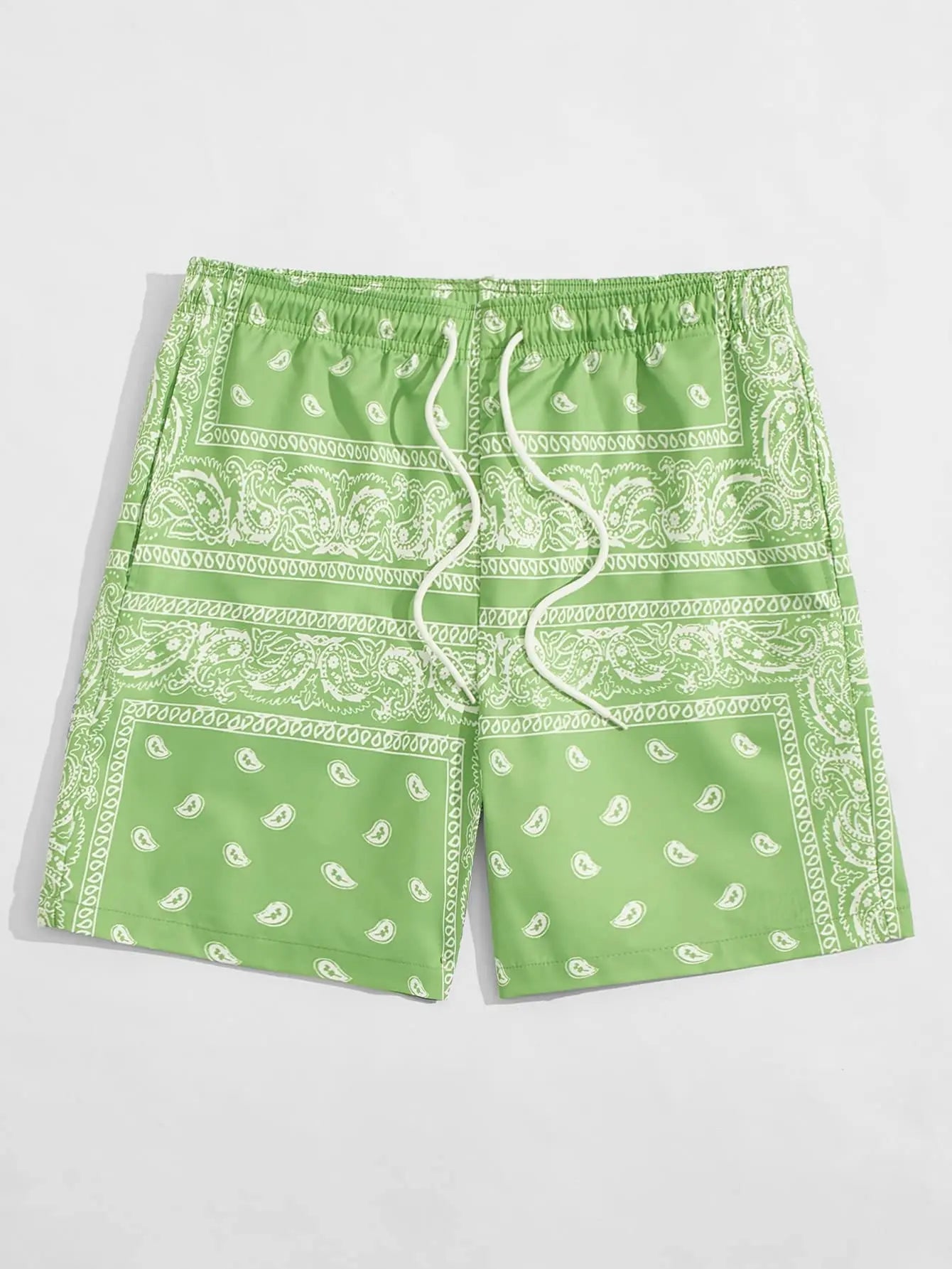 Trend Bandana Graphic Beach Short for Men Summer Fashion Swim Trunks Loose Casual Streetwear Hawaiian Short Pants