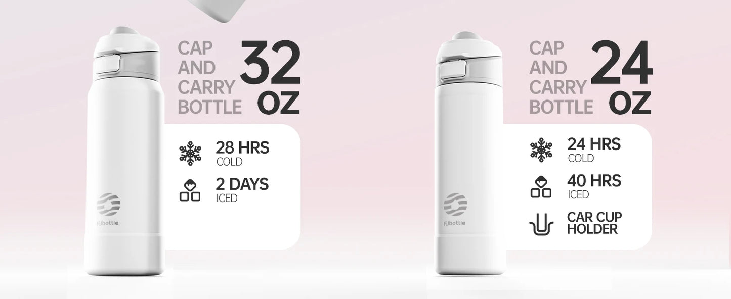 FEIJIAN Magnetic Thermos Stainless Steel Sports Water Bottle with Magnetic Phone Holder Bouncing cover Insulation Cup