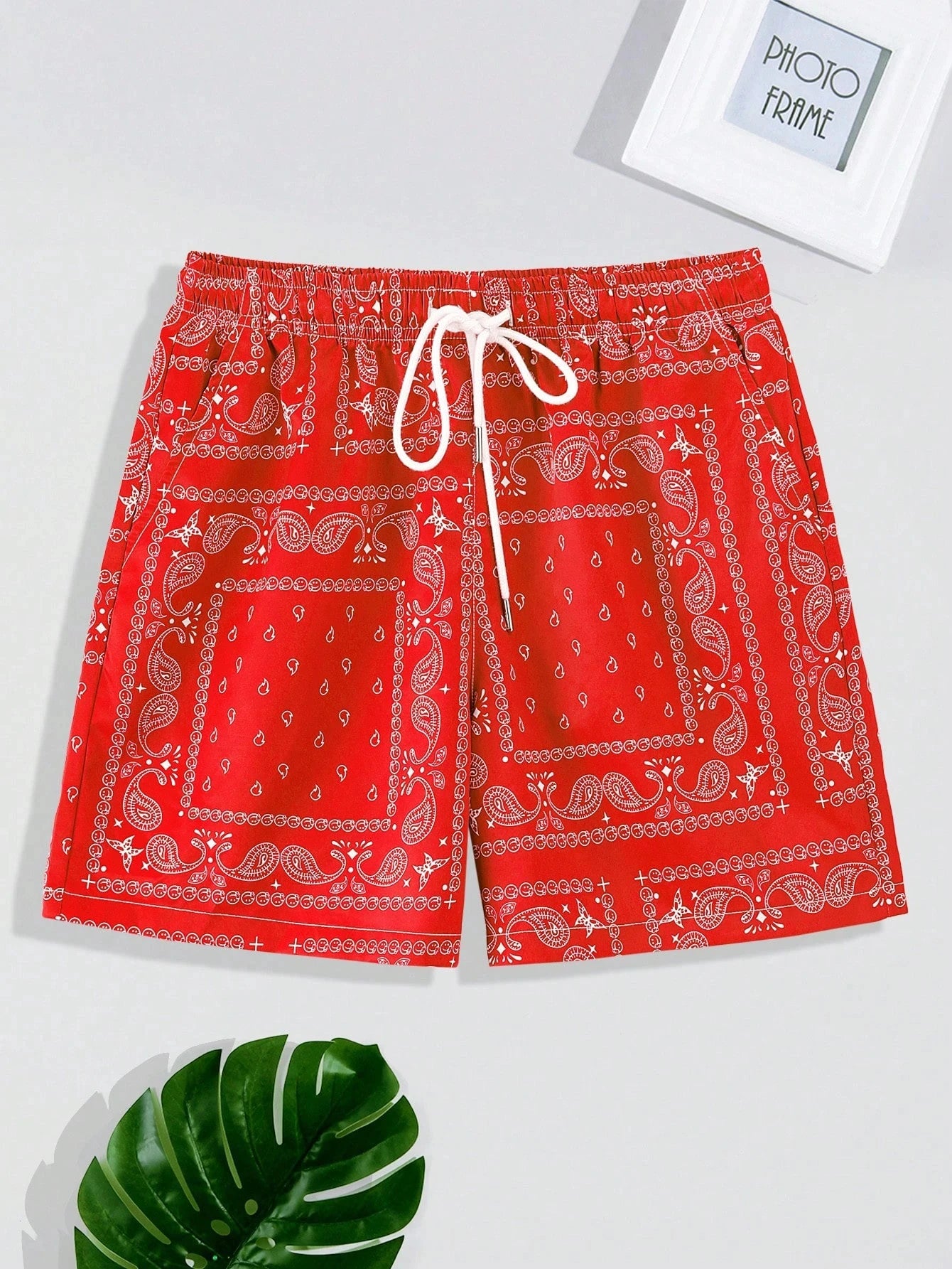 Trend Bandana Graphic Beach Short for Men Summer Fashion Swim Trunks Loose Casual Streetwear Hawaiian Short Pants