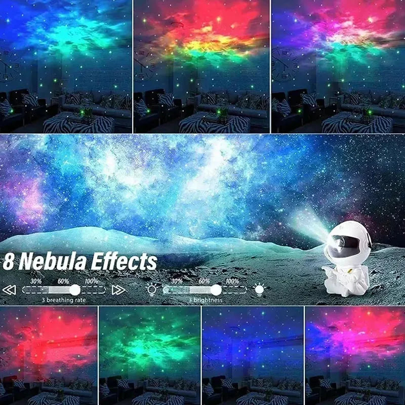 Creative astronaut star projection light full of star projection atmosphere light Astronaut birthday gift colorful star light