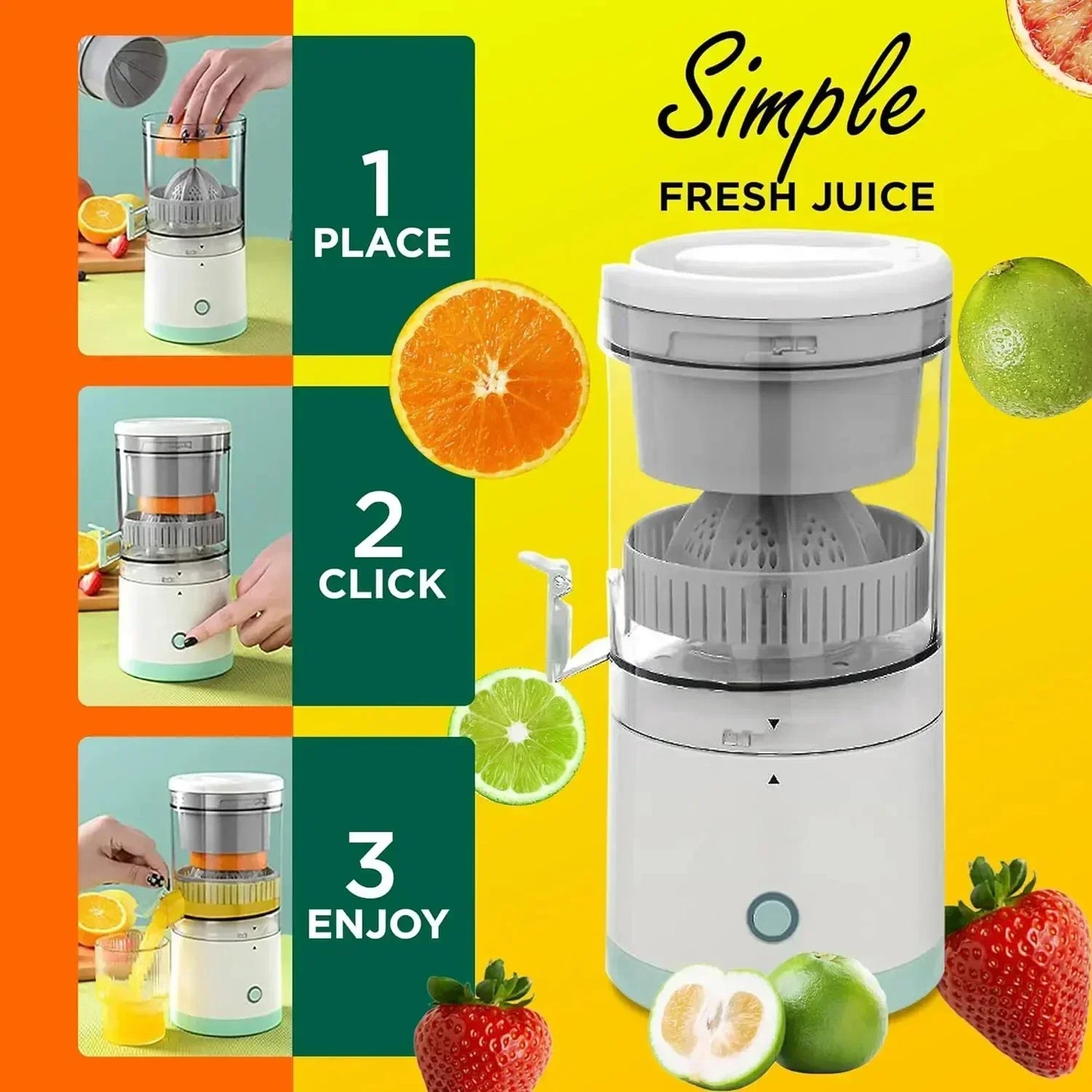 Wireless Automatic Orange Lemon Juice Portable Electric Juicer Separator Fruit Juicer Cup Household Juicer Mini Home Juicer