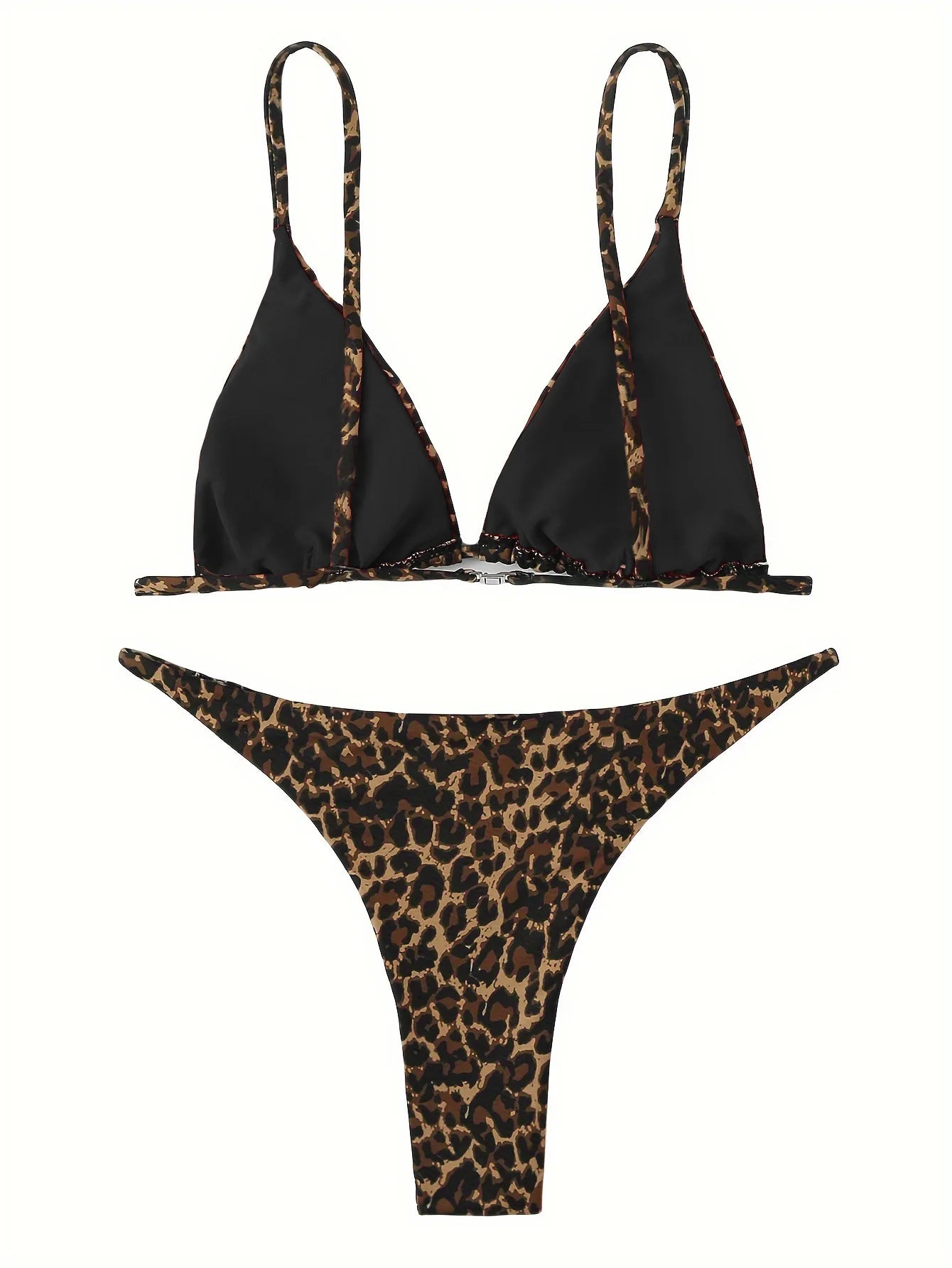 High Cut Micro Bikini Women Leopard Bandage Push Up Swimsuit Sexy Bathing Suit Padded Thong Swimwear Biquini Trajes De Baño 2024