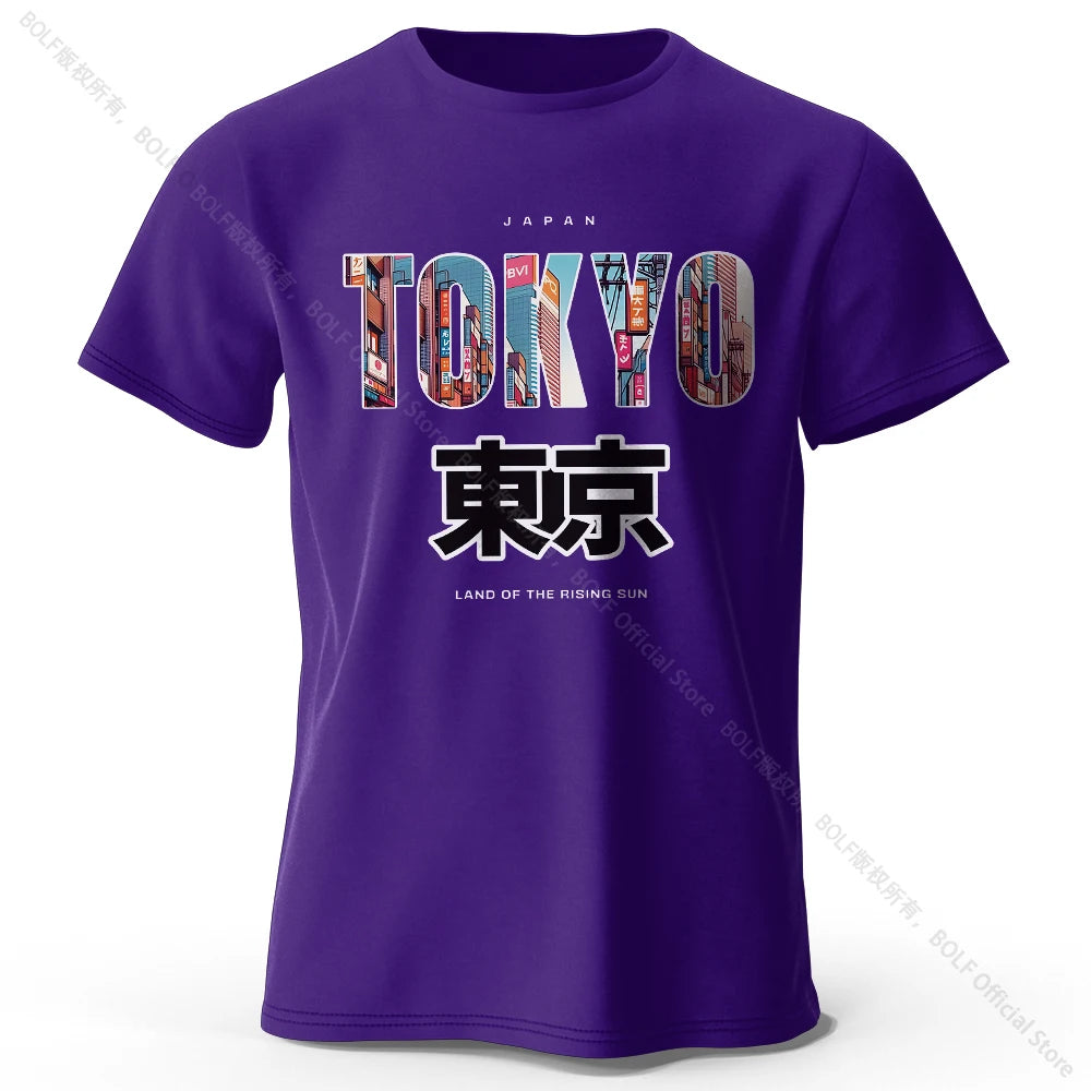 Tokyo Printed Fashion Forward 100% Cotton T-Shirt, Ultra Soft Round Neck Short Sleeve Tee, Perfect for Men & Women