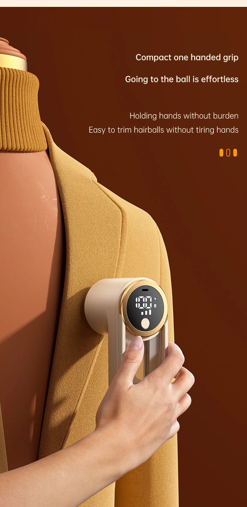 ONEKA Rechargeable Fabric Shaver Lint Remover Sweater Defuzzer Lints Fuzzs Pills Pilling Trimmer for Clothes Furniture Gift Idea