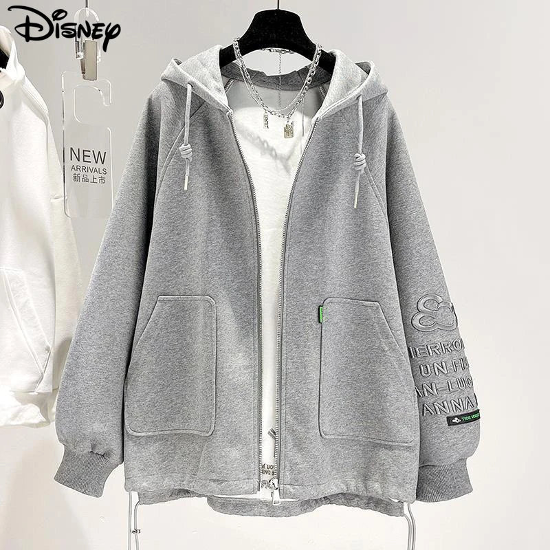 Disney New Arrival Top Fashion Autumn Cotton Loose Ins Casual Cartoon Embroidery Mickey Mouse Long Sleeve Hoodies