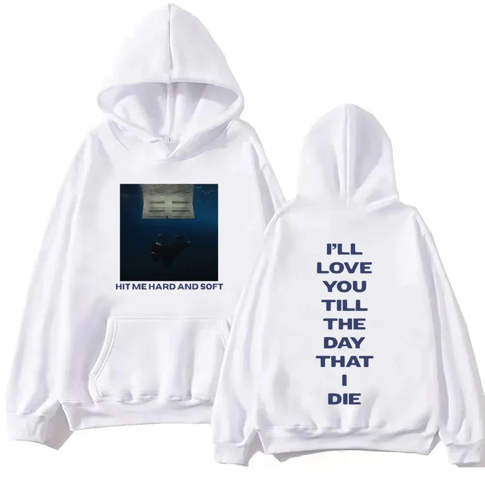 Billie Hit Me Hard and Soft 2024 Tour Hoodie Harajuku Casual Hip Hop Streetwear Kawaii Women Sweatshirts 2024 Women Pullovers