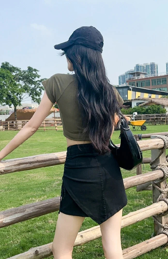 Classic Women's Skirt Pants Denim Shorts High Waist Female Short Jeans Trend 2025 2000s Clothes Y2k New In Designer Kpop Outfits