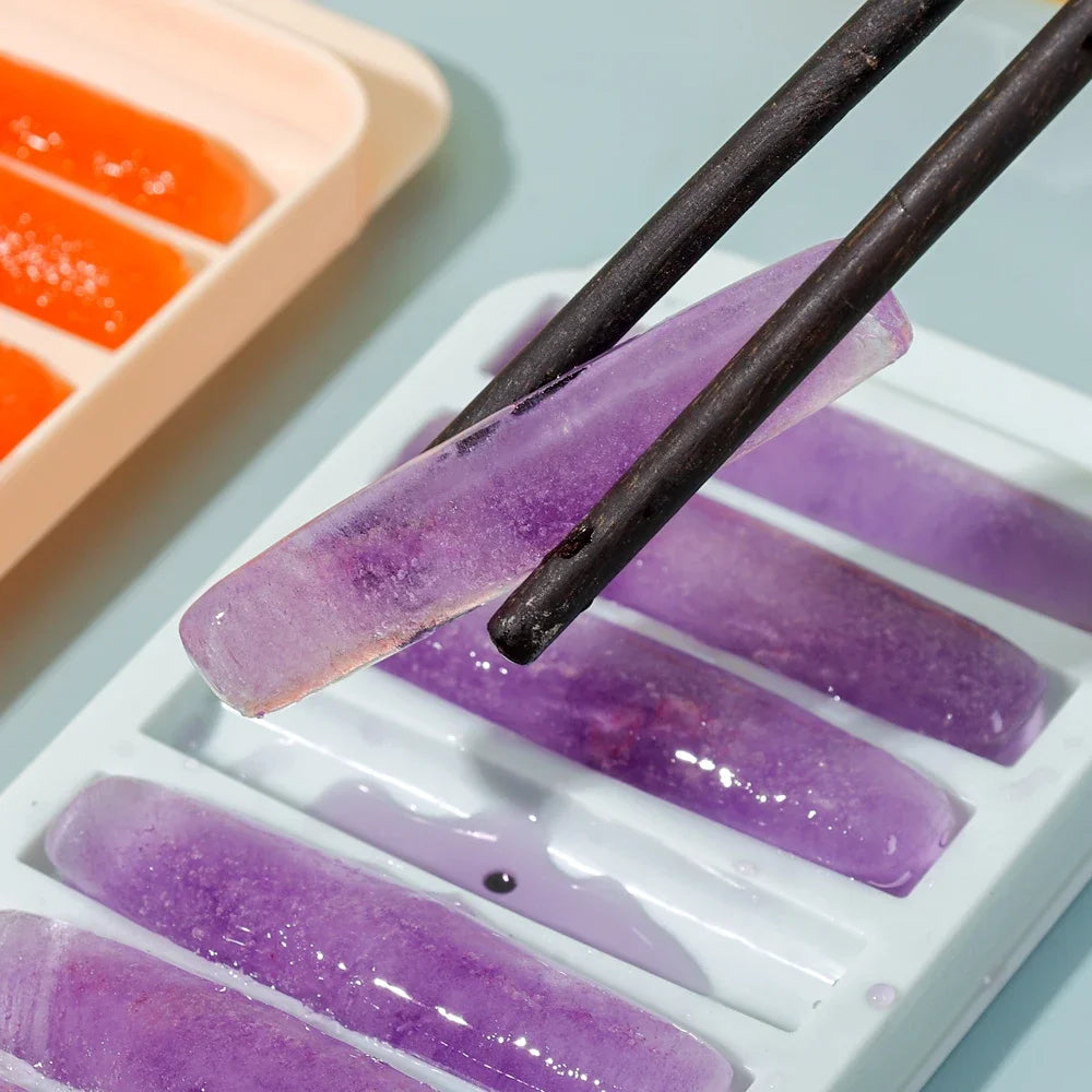 Creative Silicone Ice Cube Molds Reusable 11 Grids Freezing Mould Long Stick Shape Mold Drink Wine Juice Chilled Kitchen Gadgets