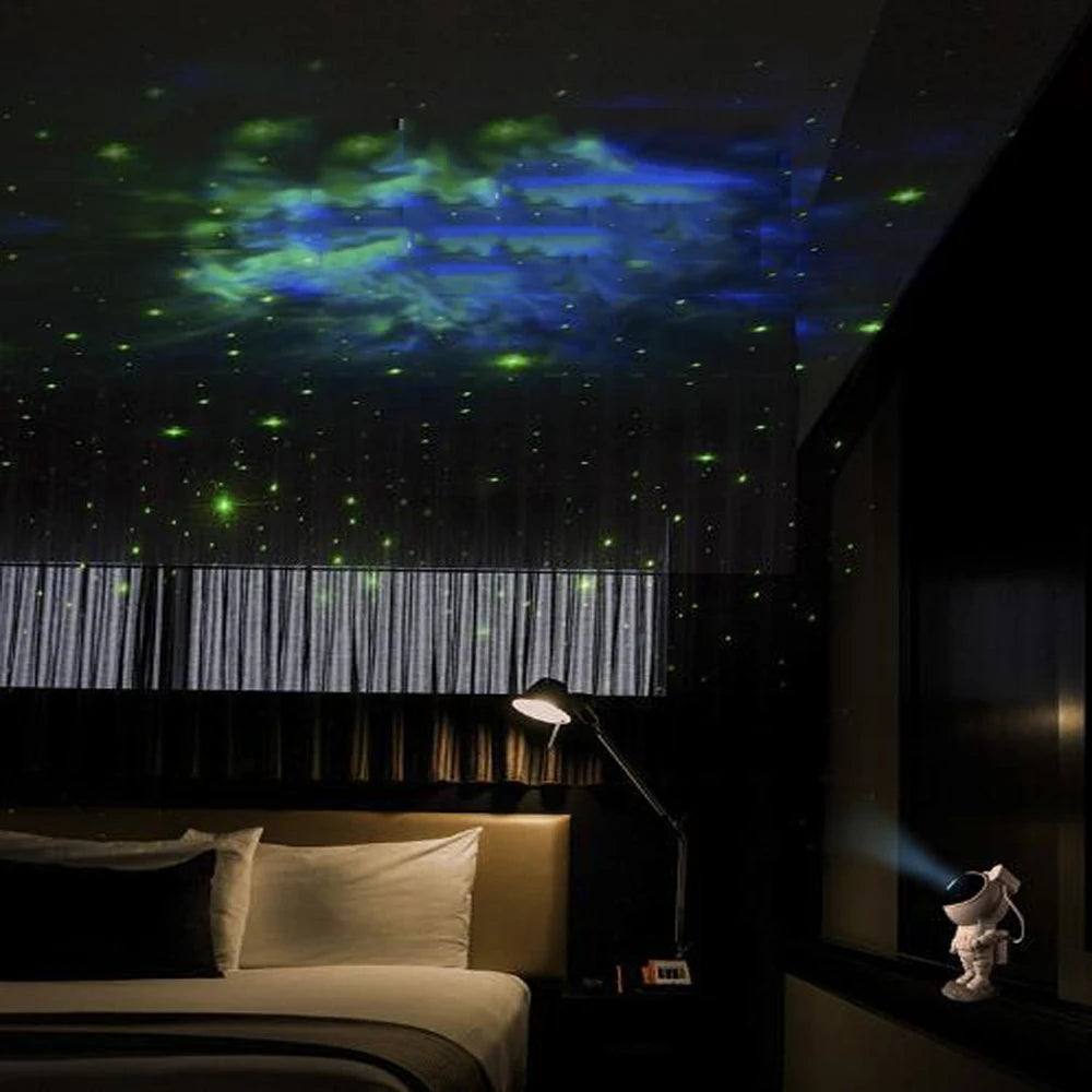 Astronaut Led Galaxy Projector Night Lights Sky Laser Star Nebula Projection Desk Lamps For Bedroom Decoration Atmospher Light