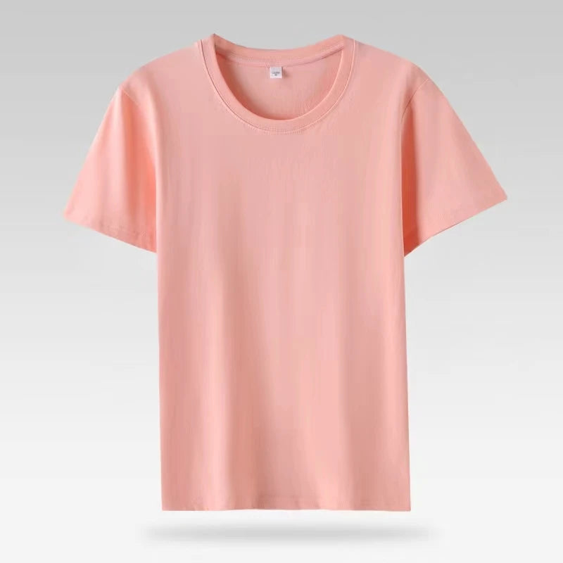 Solid Women Short Sleeve T Shirt Cotton O Neck Loose Black White Basic Thin Tops Fashion Harajuku Casual Outer Wear T-Shirts