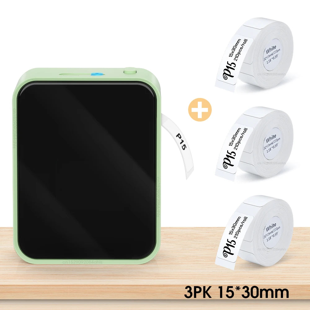Wireless Bluetooth Label Printer Portable Thermal Printer Similar as D11 D110 D101 Labeling Machine Mini Label Maker P15 Sticker