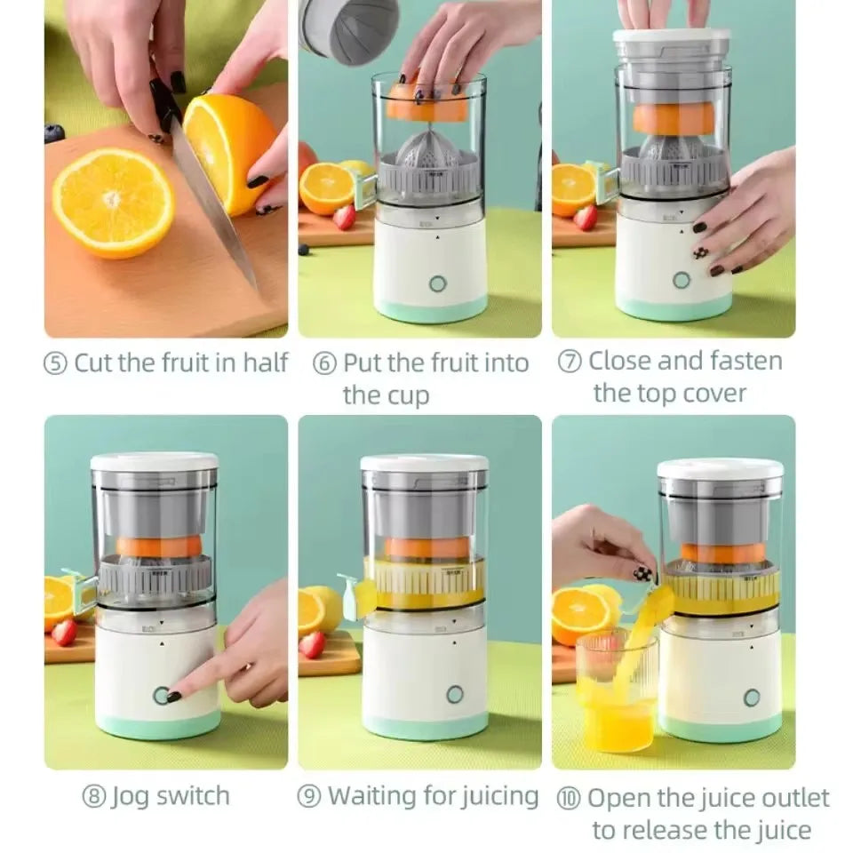 Wireless Automatic Orange Lemon Juice Portable Electric Juicer Separator Fruit Juicer Cup Household Juicer Mini Home Juicer