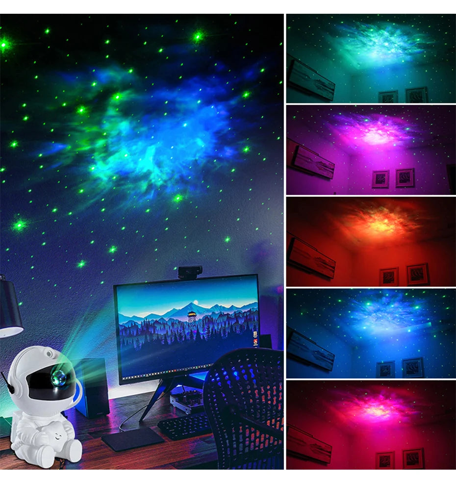 Creative astronaut star projection light full of star projection atmosphere light Astronaut birthday gift colorful star light