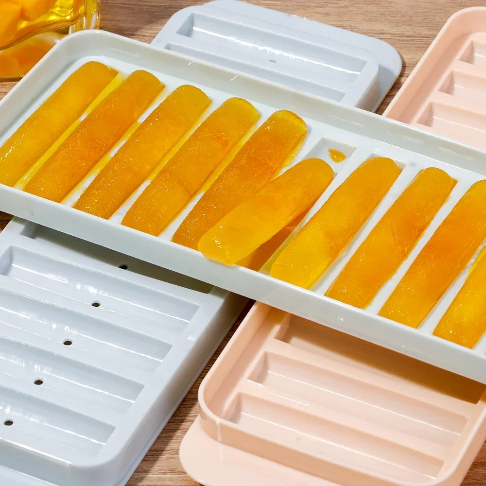 Creative Silicone Ice Cube Molds Reusable 11 Grids Freezing Mould Long Stick Shape Mold Drink Wine Juice Chilled Kitchen Gadgets