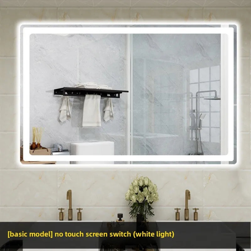 Bathroom Smart Mirror Toilet Toilet Toilet Mirror LED Light Mirror Makeup Defogging Human Body Induction Touch Screen Smart