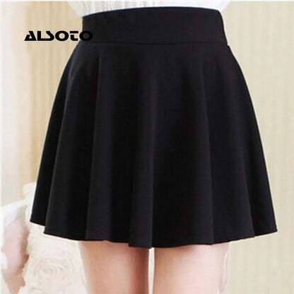 ALSOTO 2024 Winter and Summer Style Brand Women Skirt Elastic Faldas Ladies Midi Skirt Sexy Girl Mini Short Skirts Saia Feminina