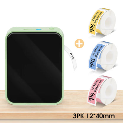 Wireless Bluetooth Label Printer Portable Thermal Printer Similar as D11 D110 D101 Labeling Machine Mini Label Maker P15 Sticker