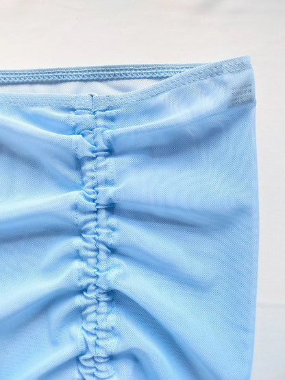 New High Elastic Bikini Set for 2025 Summer Three-piece Solid Color Lace-up Sexy Women Swimsuit Beach Bathing Suit Swimwear