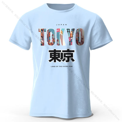 Tokyo Printed Fashion Forward 100% Cotton T-Shirt, Ultra Soft Round Neck Short Sleeve Tee, Perfect for Men & Women