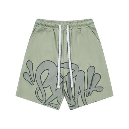 2025 summer hot brand motorcycle print men hip hop beach shorts casual fashion trend quick drying sports pants