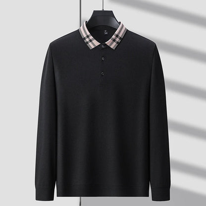 High quality long sleeve men's polo shirt with autumn personalized flip collar fashionable luxury design top casual Paul T-shirt