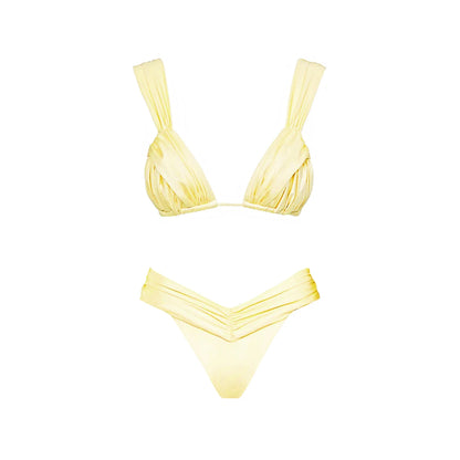 Shiny Diamond Bikini Set Sexy Women Swimsuit Push Up Swimwear Female Bandeau Biquini Halter Bathing Suit Blue Bodysuit Beachwear