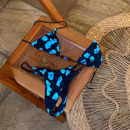 Micro Bikini Push Up Women Swimsuits 2025 Sexy Swimwear Brazilian Bikini Set Halter Biquini Swim Suits Print Beachwear Female