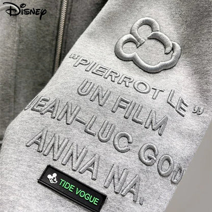 Disney New Arrival Top Fashion Autumn Cotton Loose Ins Casual Cartoon Embroidery Mickey Mouse Long Sleeve Hoodies