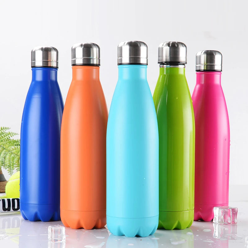 750/500ml Solid Insulated Bottle Stainless Steel Jug with Lid Large Capacity Ice Coffee Cup Portable Travel Home Summer Gift