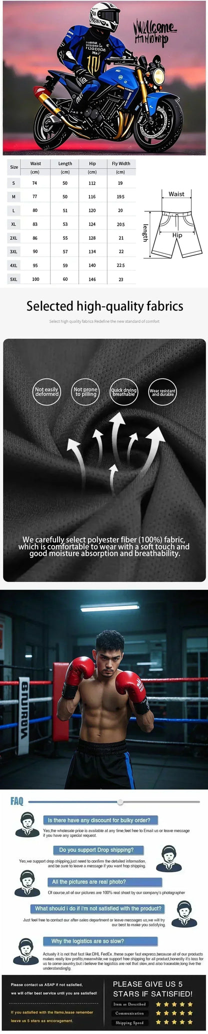 2025 summer hot brand motorcycle print men hip hop beach shorts casual fashion trend quick drying sports pants