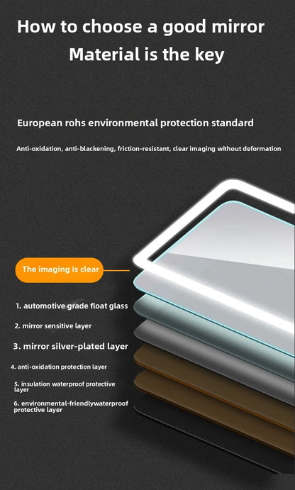 Bathroom Smart Mirror Toilet Toilet Toilet Mirror LED Light Mirror Makeup Defogging Human Body Induction Touch Screen Smart