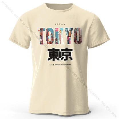 Tokyo Printed Fashion Forward 100% Cotton T-Shirt, Ultra Soft Round Neck Short Sleeve Tee, Perfect for Men & Women
