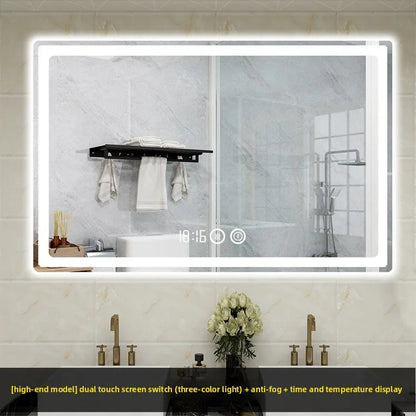 Bathroom Smart Mirror Toilet Toilet Toilet Mirror LED Light Mirror Makeup Defogging Human Body Induction Touch Screen Smart